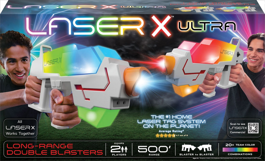 Laser X Ultra Long-Range Double Blasters Set, 2 Players