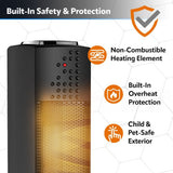 Lasko Ultra Slim Tower Ceramic Space Heater, 1500W, Black image 7
