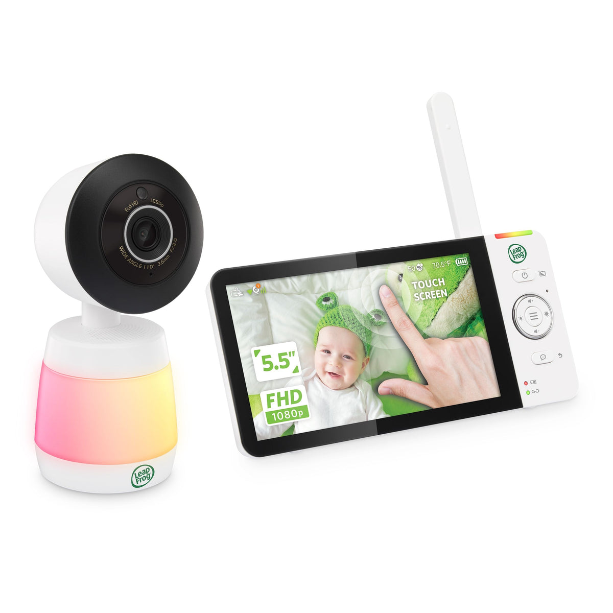 Leapfrog LF2936FHD-Touch Remote Access Pan & Tilt Smart Video Baby Monitor with Colour Night Vision, 5.5-in Screen