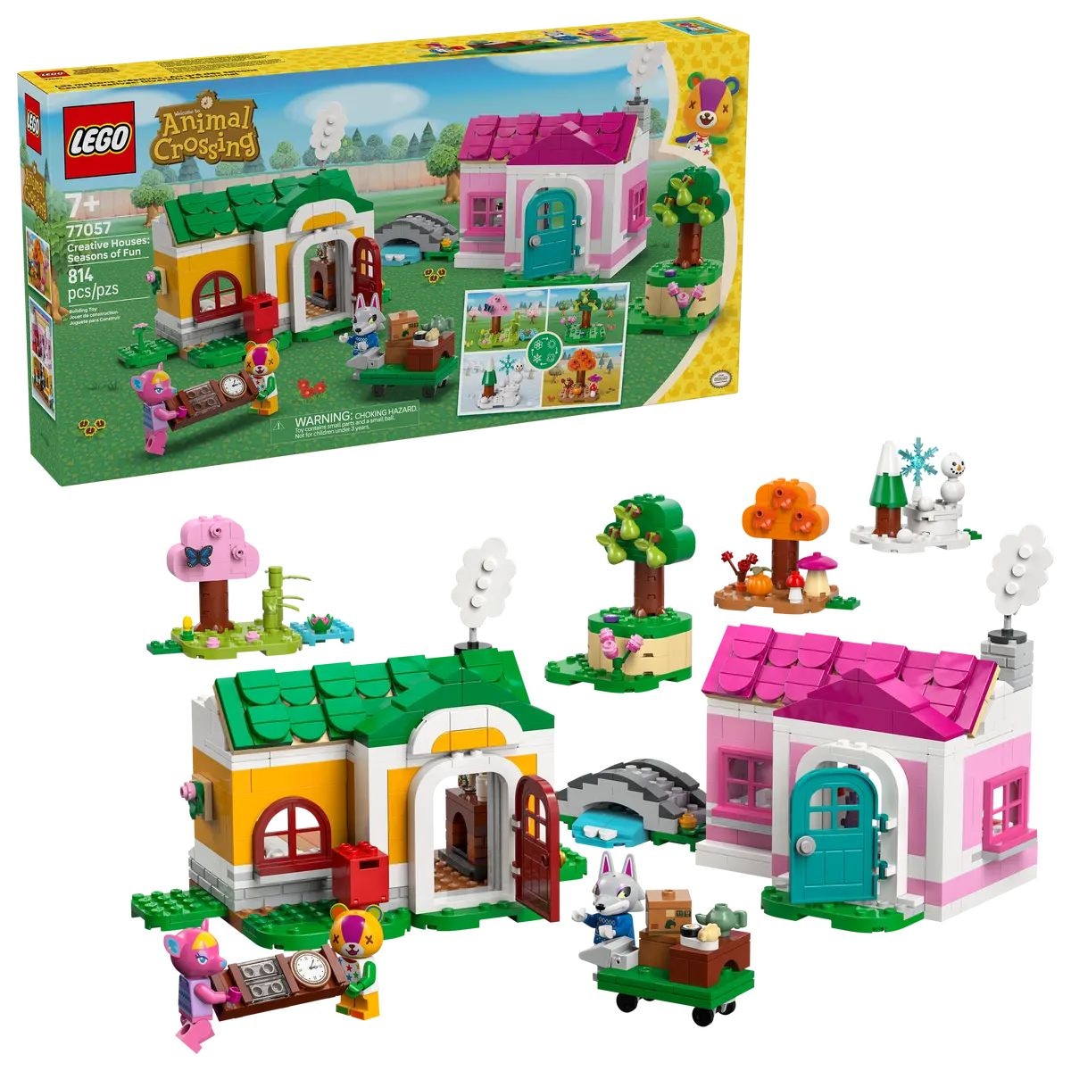 LEGO Animal Crossing Creative Houses: Seasons of Fun - 77057, 814-pcs, Ages 7+