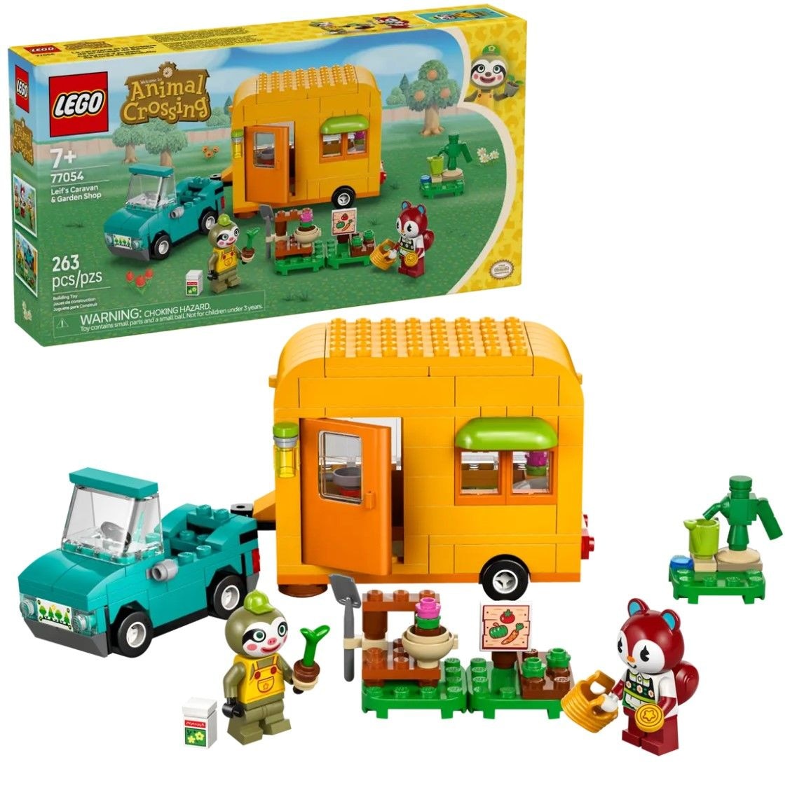 LEGO Animal Crossing Leif's Caravan & Garden Shop - 77054, 263-pcs, Ages 7+