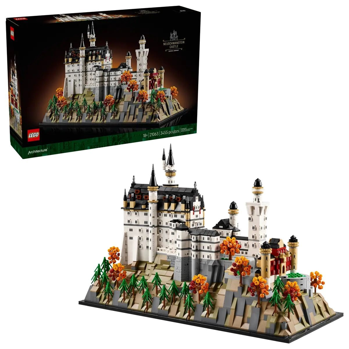 LEGO Architecture Neuschwanstein Castle - 21063, 3455-pcs, Ages 18+