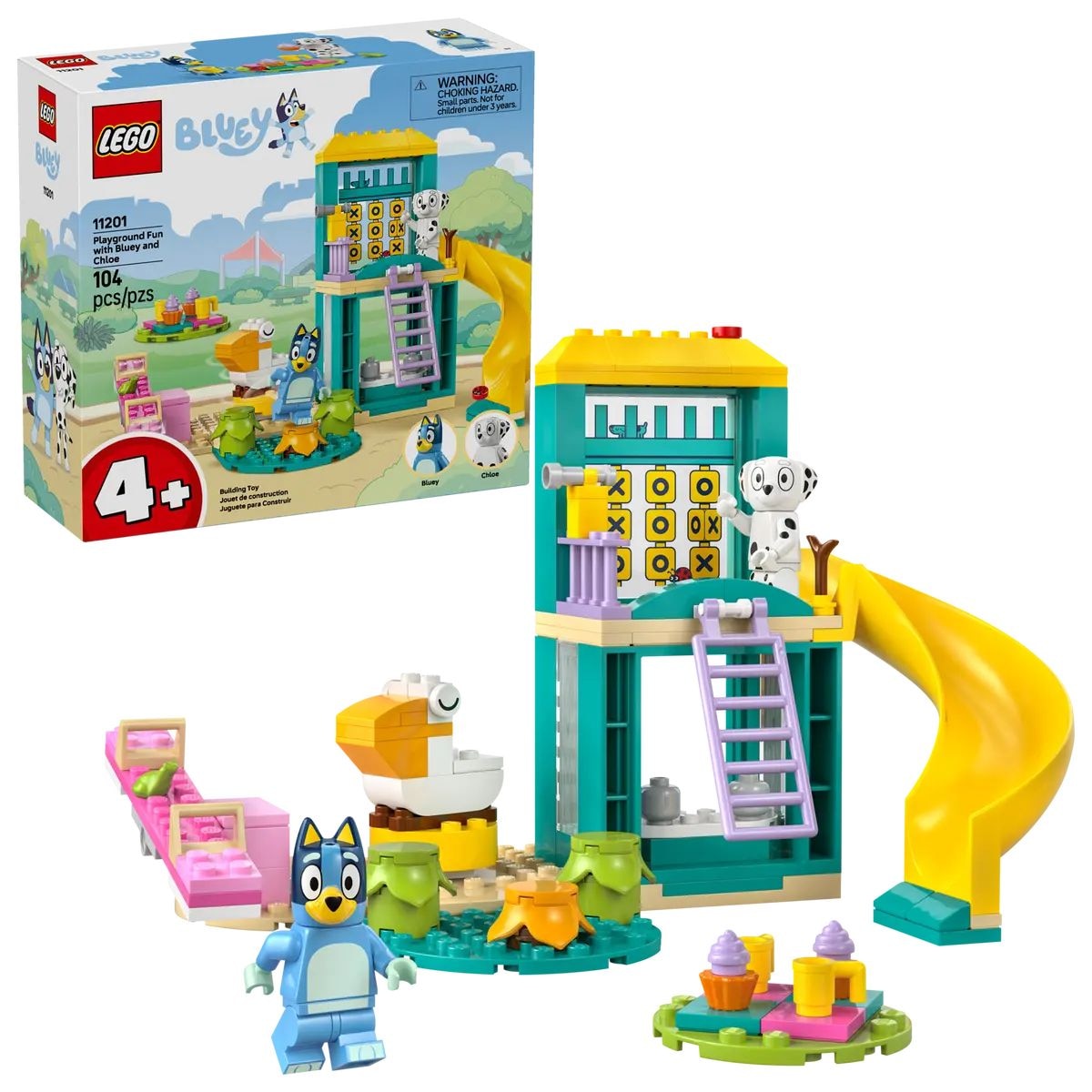 LEGO Bluey's Playground Fun with Bluey and Chloe - 11201, 104-pcs, Ages 4+