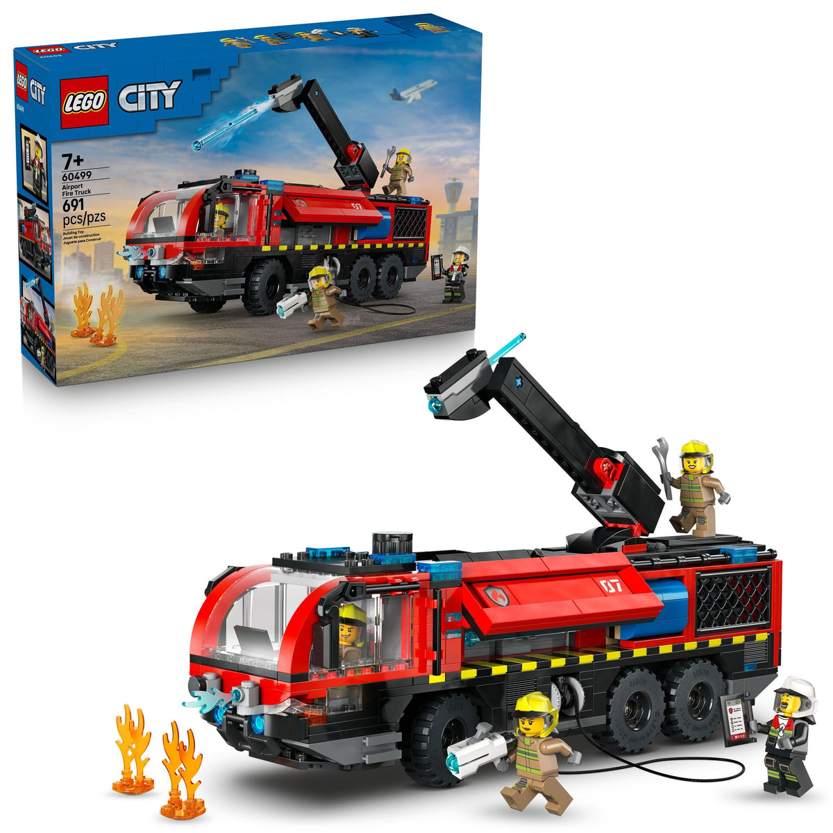 LEGO City Airport Fire Truck Building Set - 60499, 691-pcs, Ages 7+