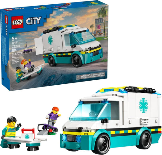 LEGO City Emergency Ambulance - 60451, 184-pcs, Ages 5+