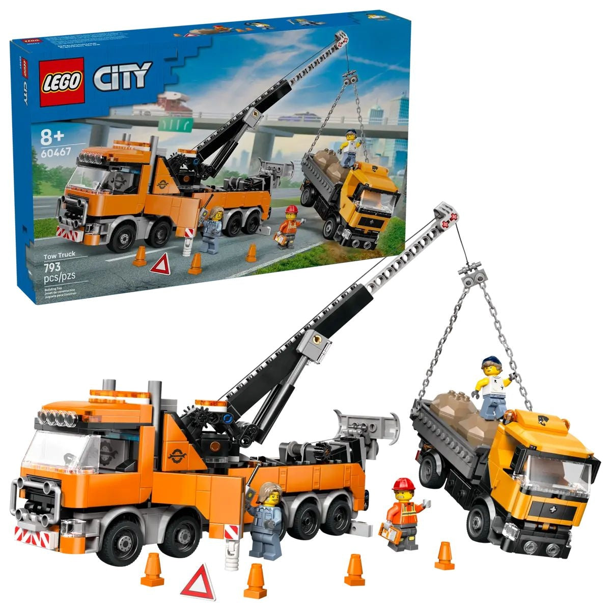 LEGO City Heavy-Duty Recovery Tow Truck with Crane - 60467, 793-pcs, Ages 8+