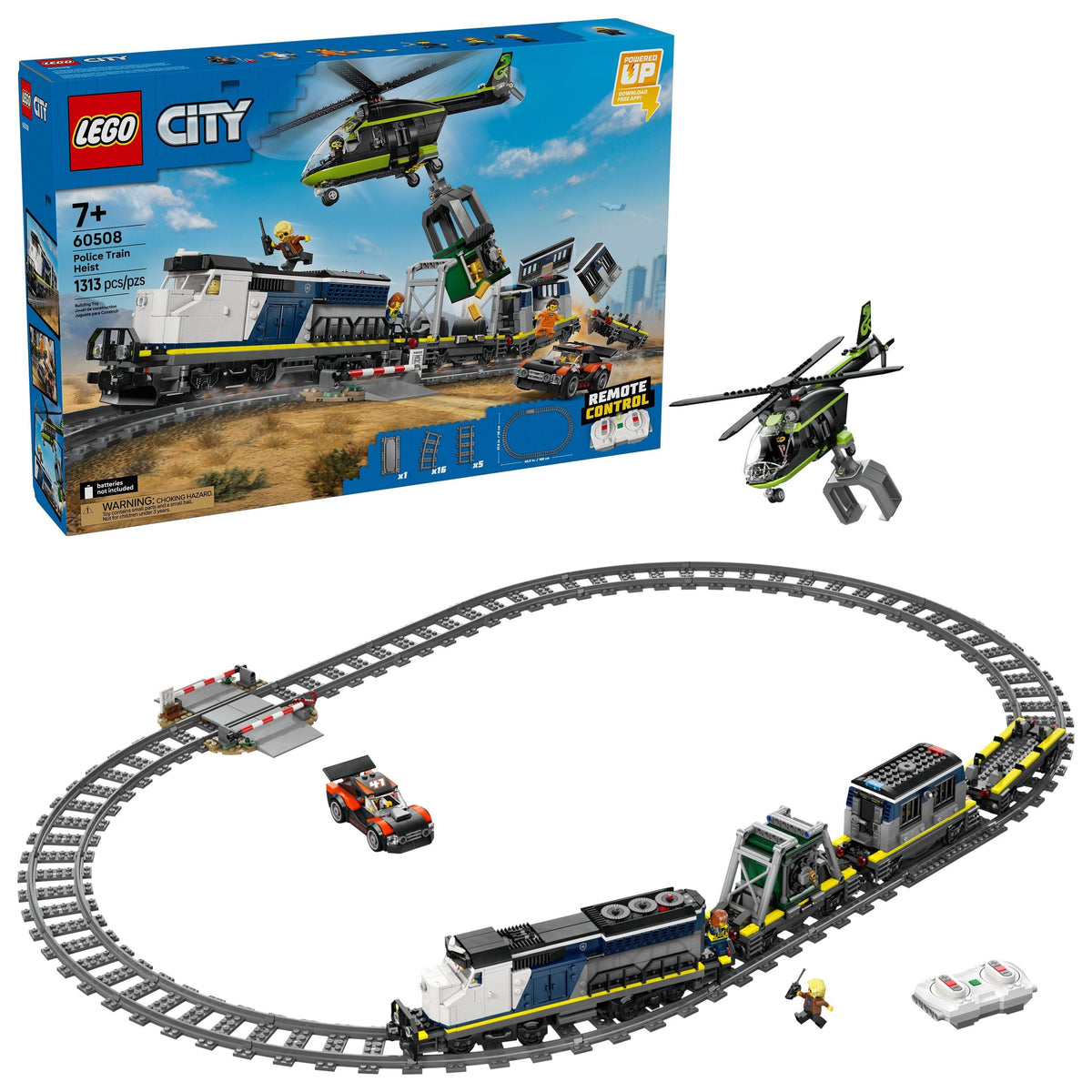 LEGO City Police Train Heist Building Toy Set - 60508, 1313-pc, Ages 7+