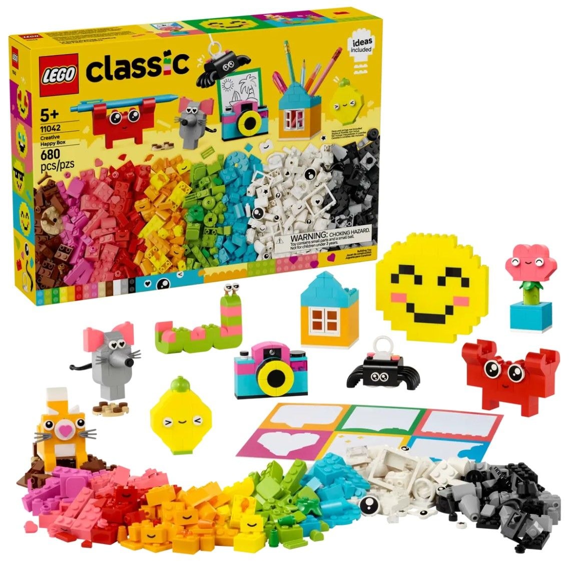 LEGO Classic Creative Happy Box - 11042, 680-pcs, Ages 5+
