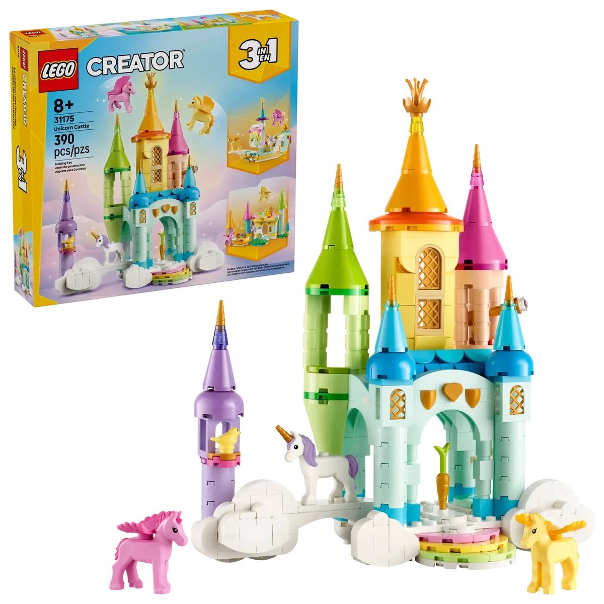 LEGO Creator 3-in-1 Unicorn Castle - 31175, 390-pcs, Ages 8+
