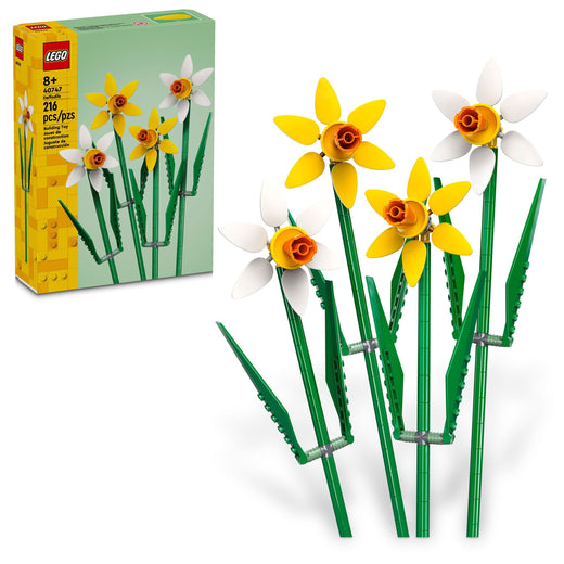 LEGO Daffodils Celebration Gift, Yellow and White Daffodils - 40747, 216-pcs, Ages 8+