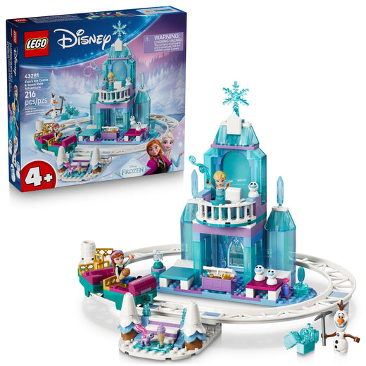 LEGO Disney Frozen Elsa's Ice Castle & Snow Ride Adventure Building Set - 43281, 216-pcs, Ages 4+