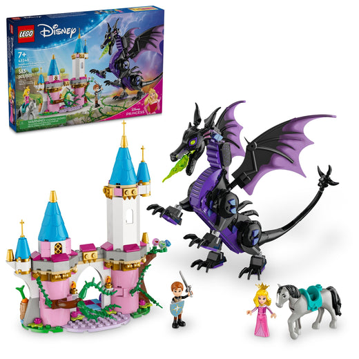 LEGO Disney Princess Maleficent’s Dragon Form and Arora's Castle Toy Building Set, 43240, 583-pc, Ages 7+