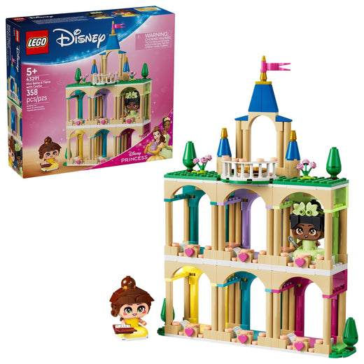 LEGO Disney Princess Mini Belle & Tiana with Castle Toy Building Set - 43291, 358-pcs, Ages 5+