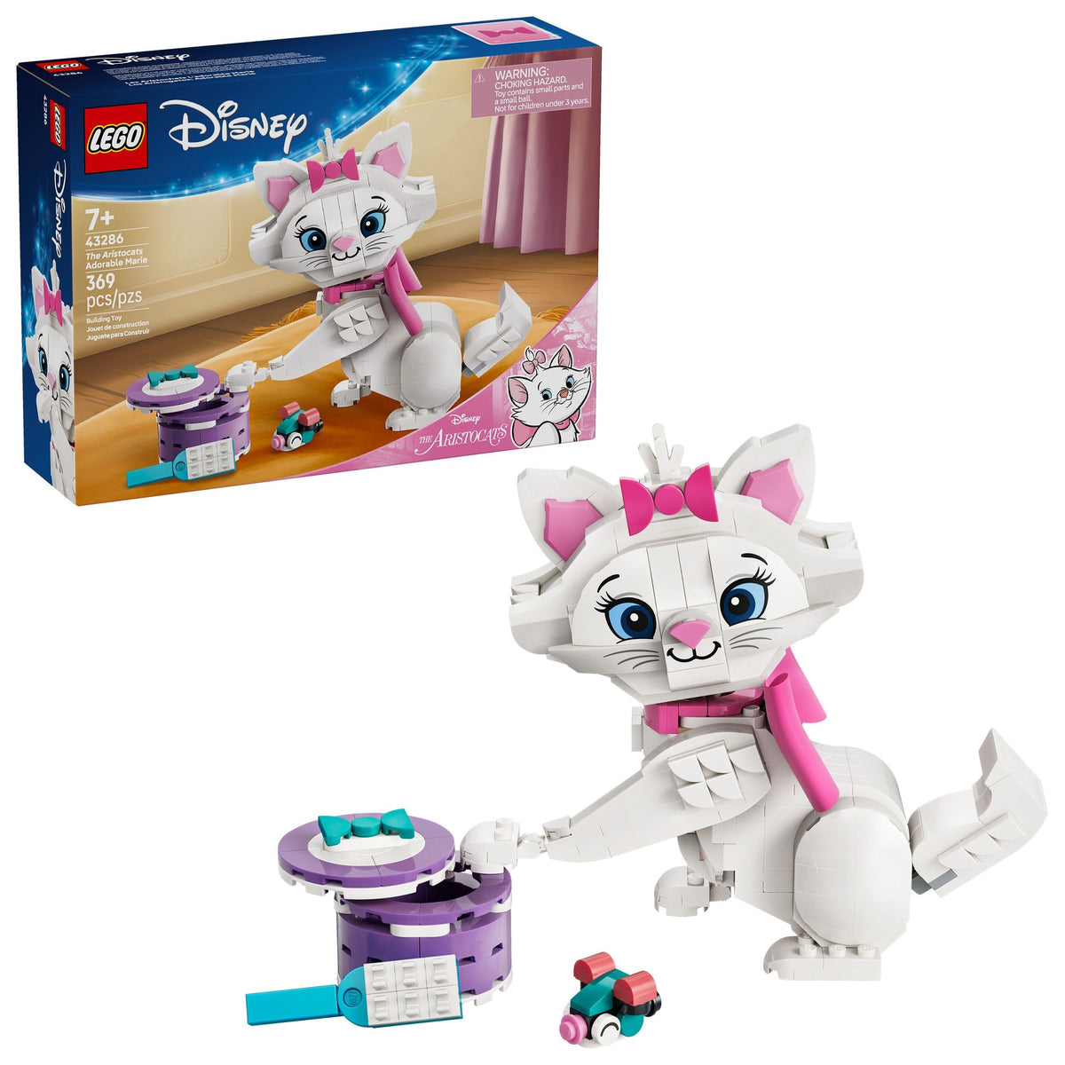 LEGO Disney The Aristocats Adorable Marie Toy Building Set - 43286, 369-pcs, Ages 7+