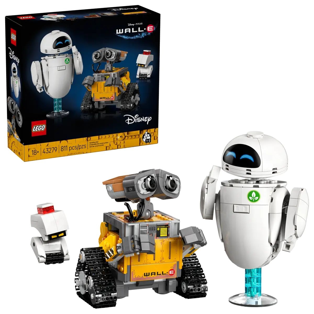 LEGO Disney Wall-e and Eve - 43279, 811-pcs, Ages 18+