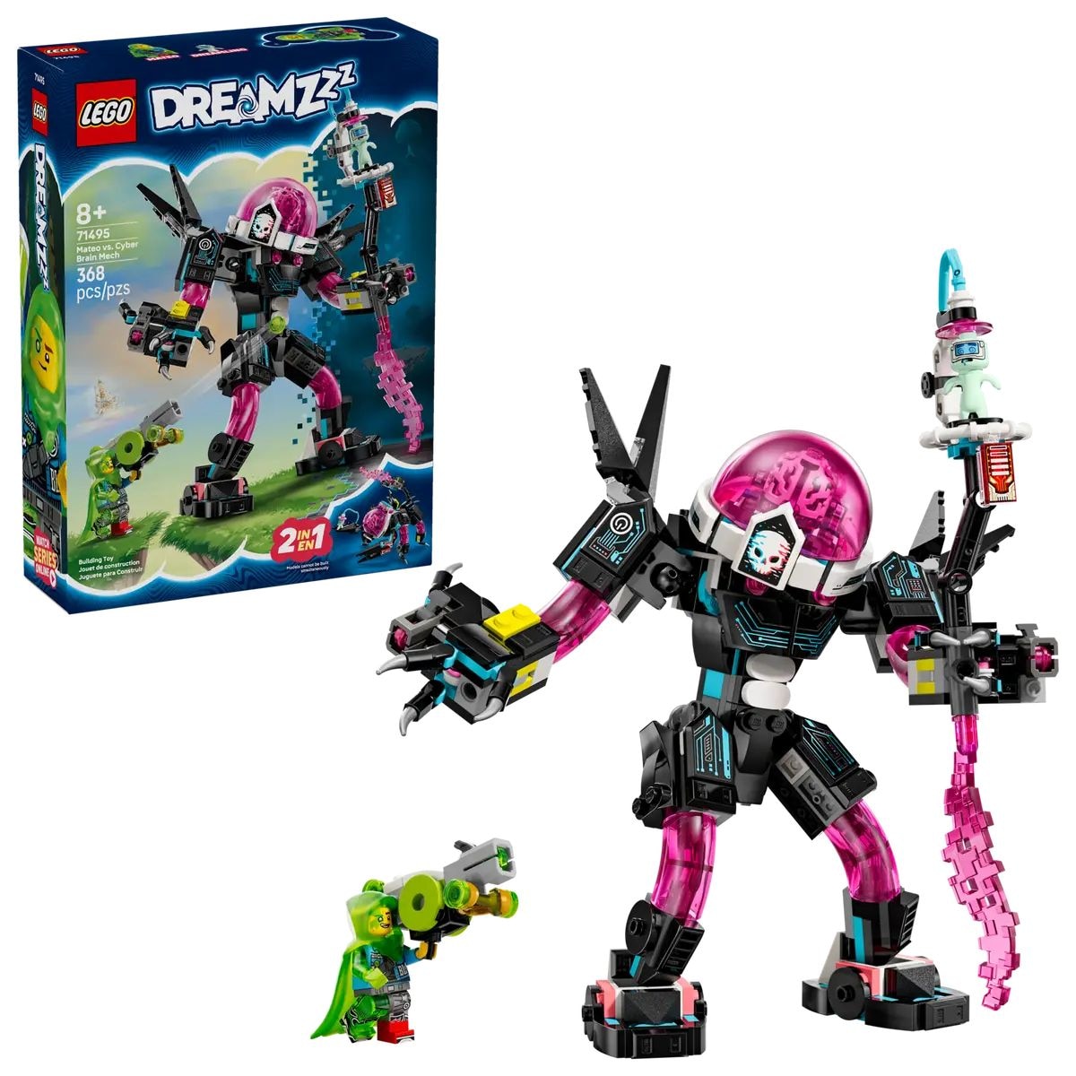 LEGO DREAMZzz Mateo vs. Cyber Brain Mech Robot - 71495, 368-pcs, Ages 8+
