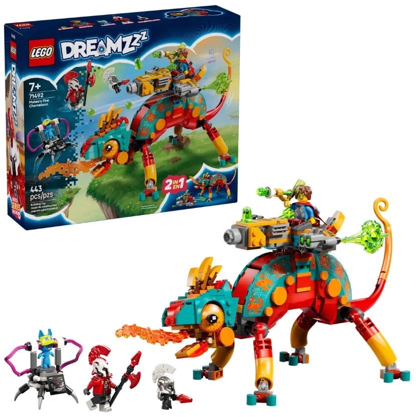 LEGO DREAMZzz Mateo's Fire Chameleon - 71492, 443-pcs, Ages 7+