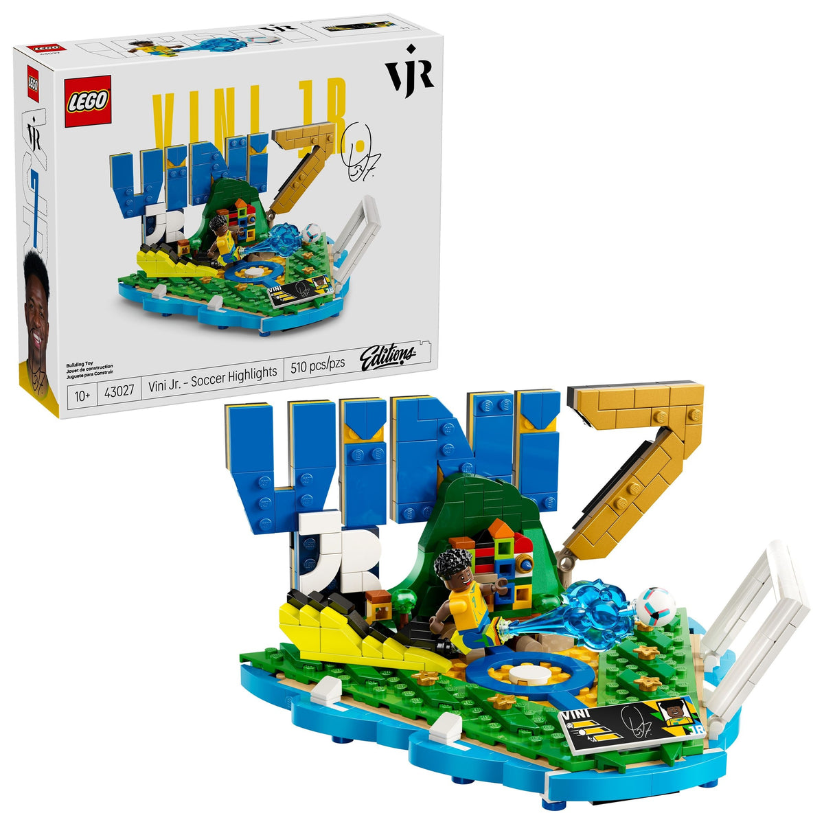 LEGO Editions Vini Jr., Soccer Highlights - 43027, 510-pcs, Ages 10+