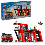 LEGO Fire Station with Fire Truck - 60414, 843-pcs, Ages 6+