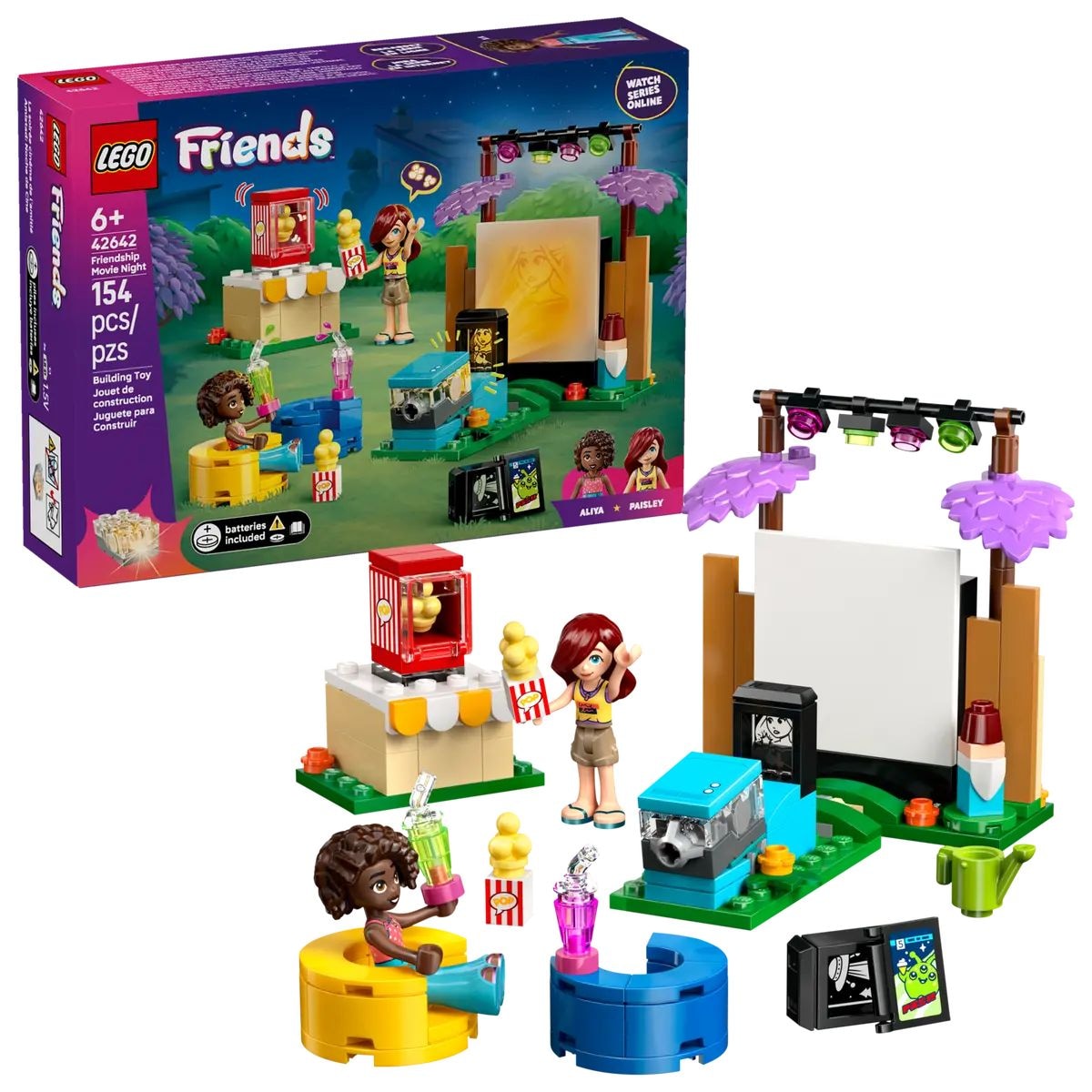 LEGO Friends 42642 Friendship Movie Night, 154-pc