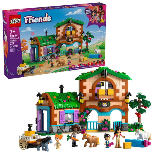 LEGO Friends 42654 Pony Ranch and Stable for Ages 7+, 727-pc