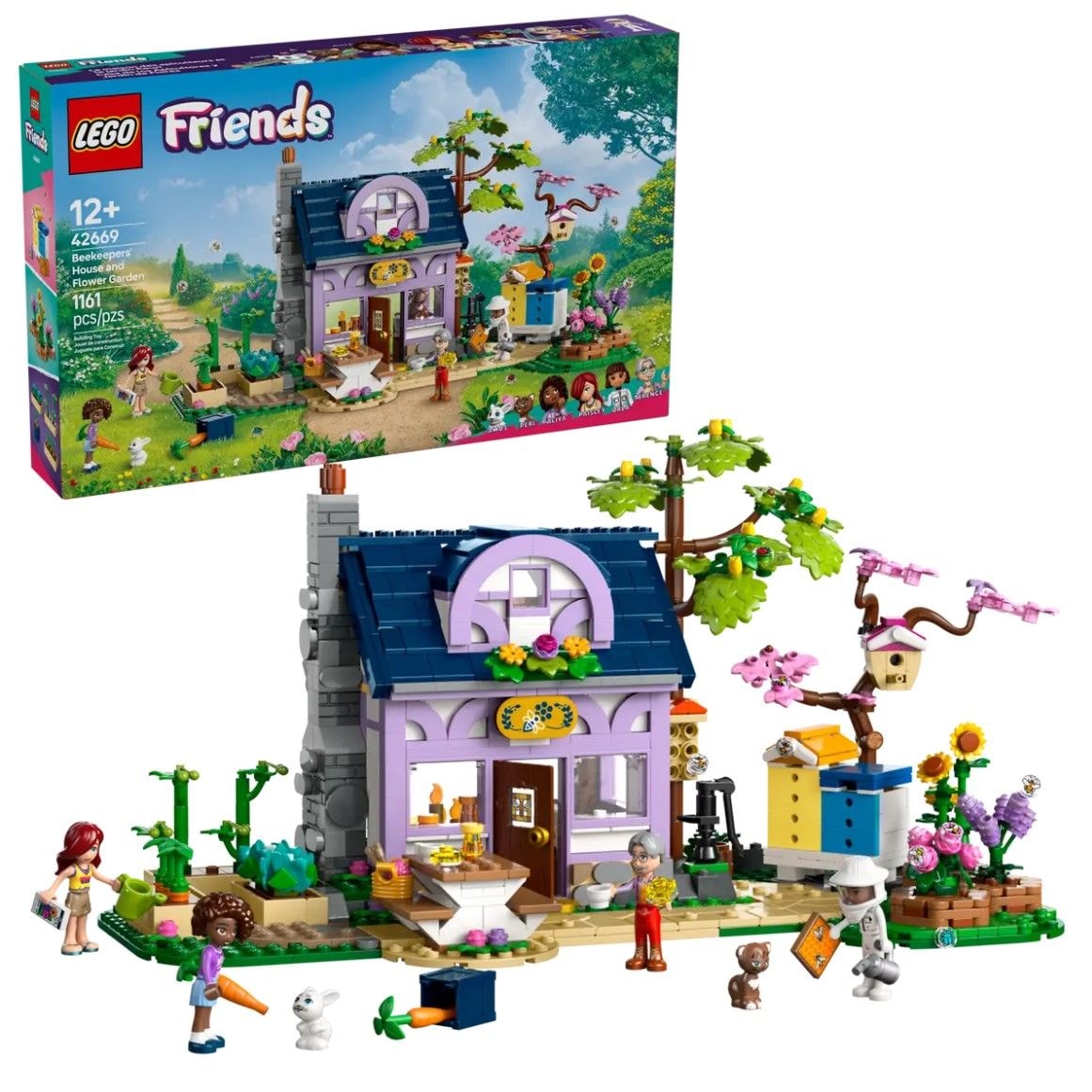 LEGO Friends Beekeepers House and Flower Garden Set - 42669, 1161-pcs, Ages 12+