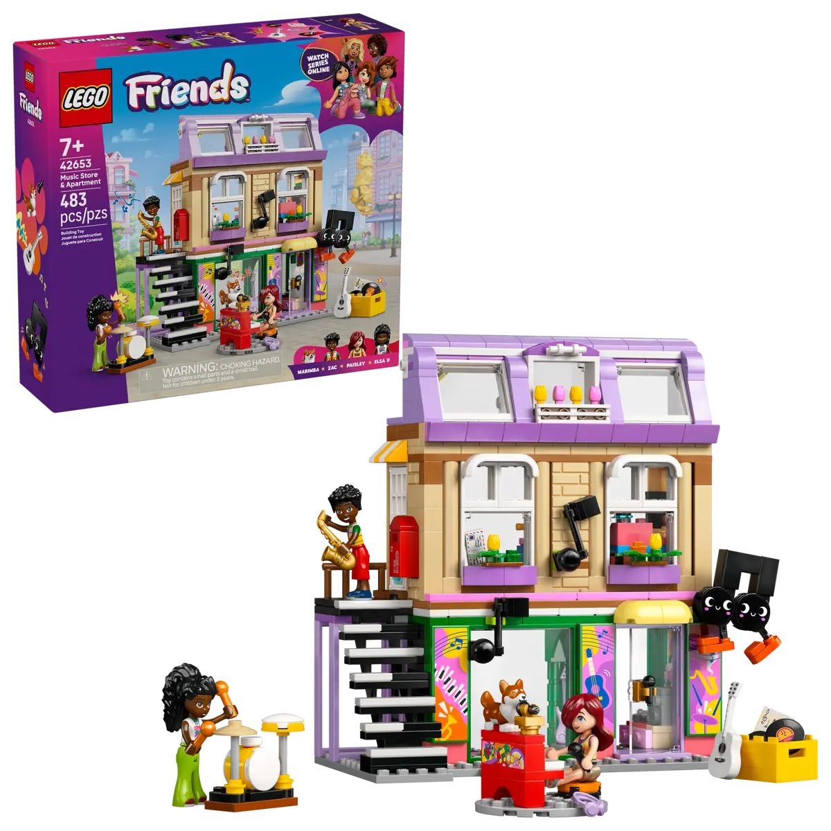 LEGO Friends Music Store & Apartment - 42653, 483-pcs, Ages 7+