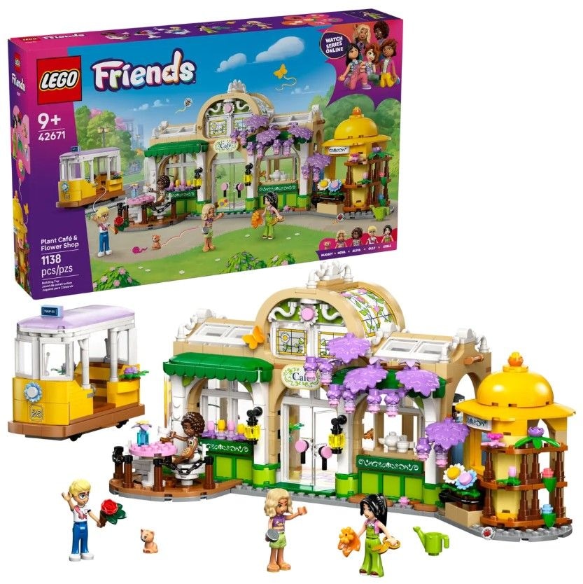 LEGO Friends Plant Café and Flower Shop - 42671, 1138-pcs, Ages 9+
