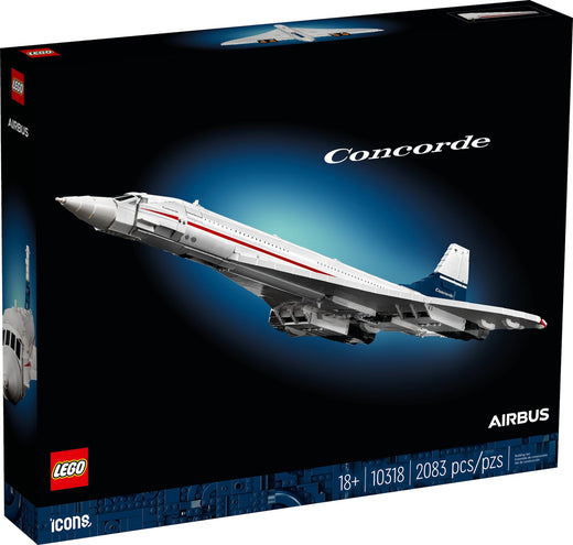 LEGO Icons Concorde Model Plane Building Set - 10318, 2083-pcs, Ages 18+