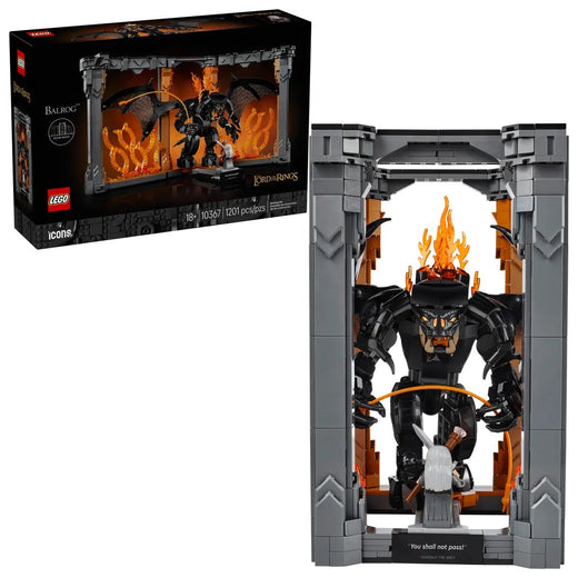 LEGO Icons The Lord of the Rings: Balrog Book Nook - 10367, 1201-pcs, Ages 18+
