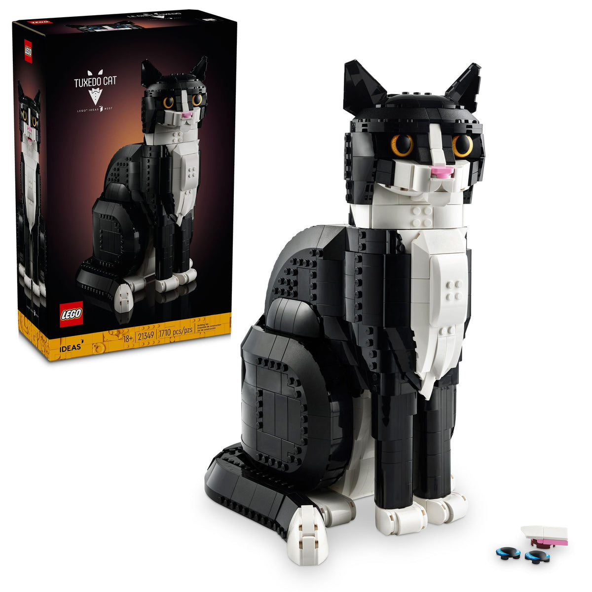 LEGO Ideas Tuxedo Cat - 21349, 1710-pcs, Ages 18+