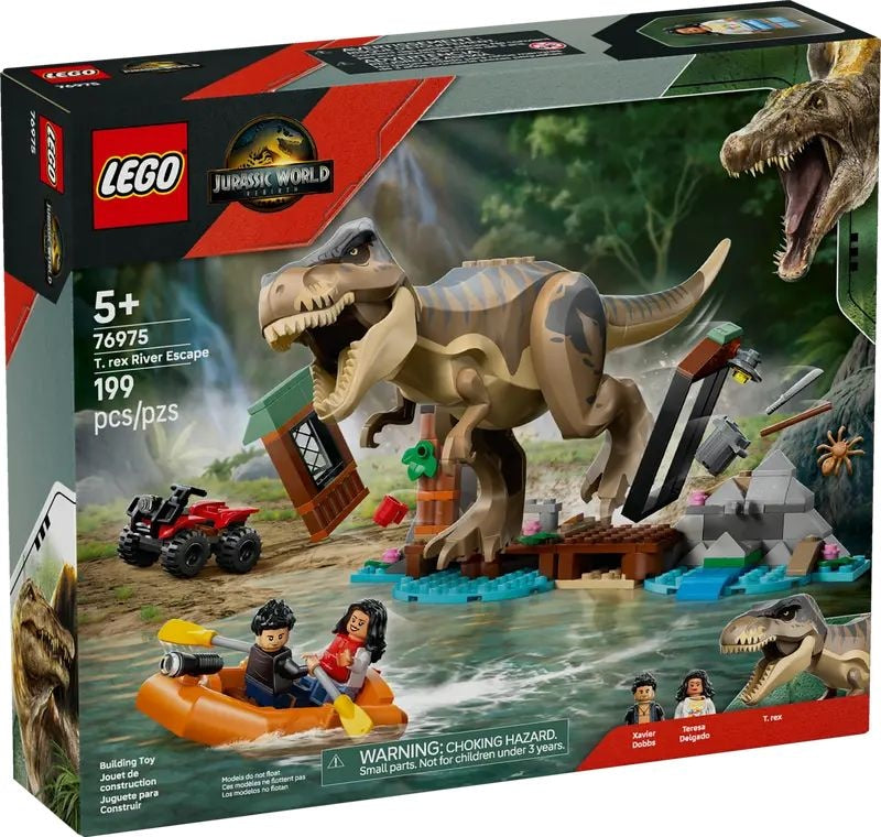 LEGO Jurassic World T.Rex River Escape - 76975, 199-pcs, Ages 5+