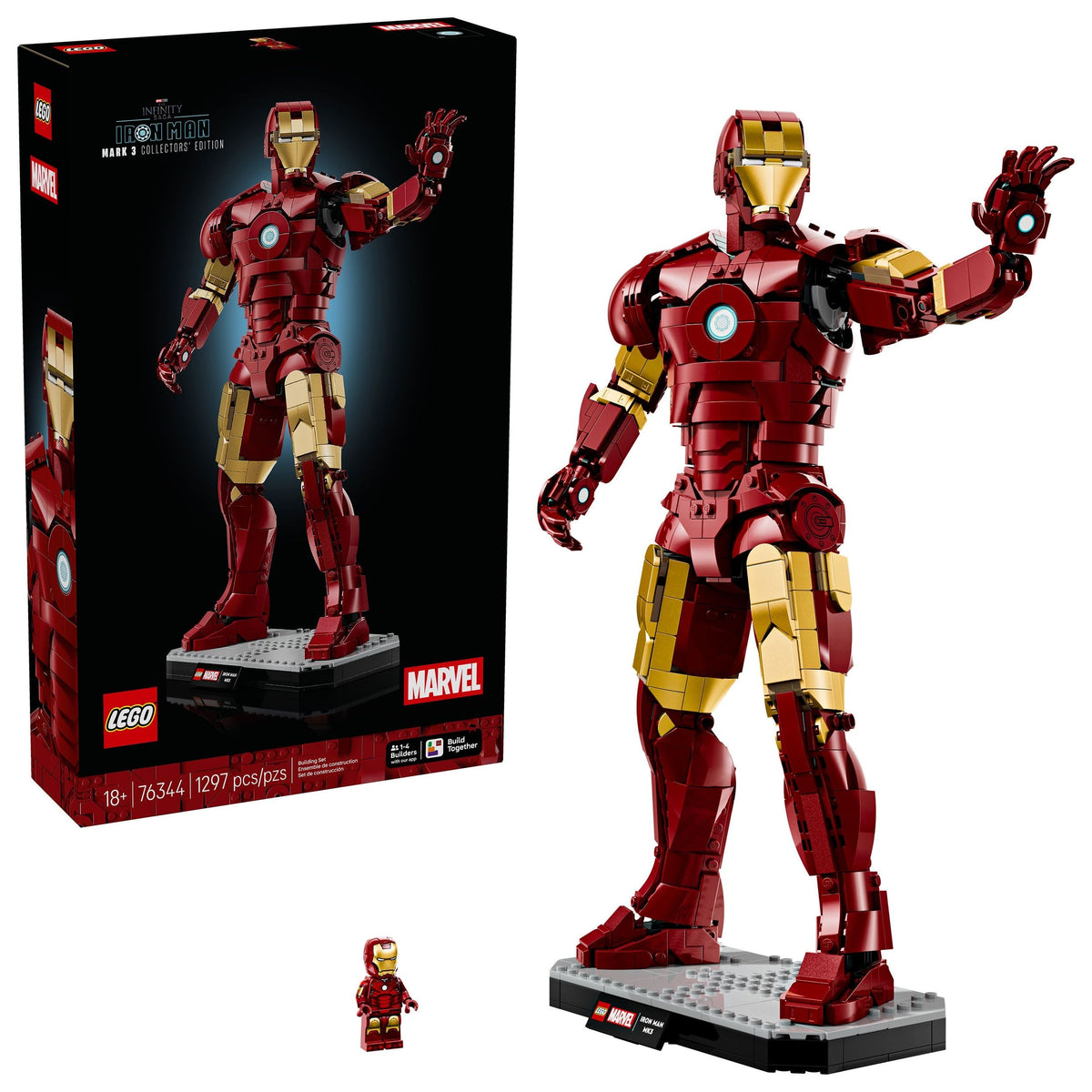 LEGO Marvel Iron Man Mark 3 Collectors’ Edition - 76344, 1297-pcs, Ages 18+