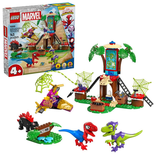 LEGO Marvel Spidey and Gobby's Raptor Battle at Tree House HQ - 11200, 143-pcs, Ages 4+