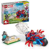 LEGO Marvel Spidey And His Amazing Friends Spidey on his Motorcycle vs. Rhino - 11206, 61-pcs, Ages 4+