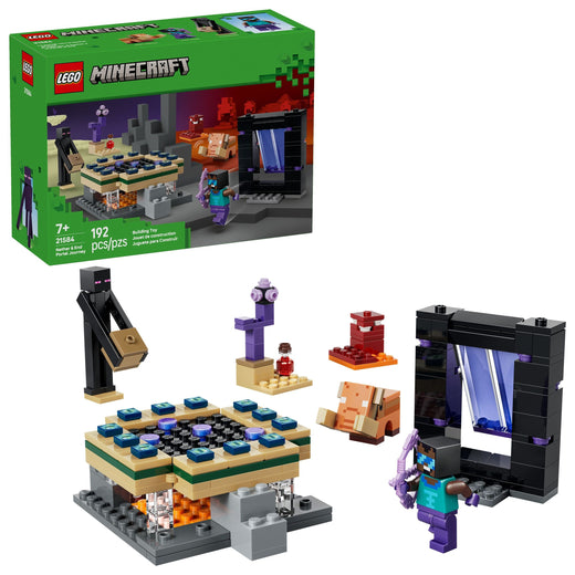 LEGO Minecraft Nether & End Portal Journey - 21584, 192-pcs, Ages 7+