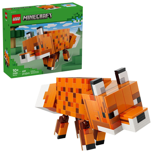 LEGO Minecraft The Fox Toy Building Set - 21588, 497-pcs, Ages 10+