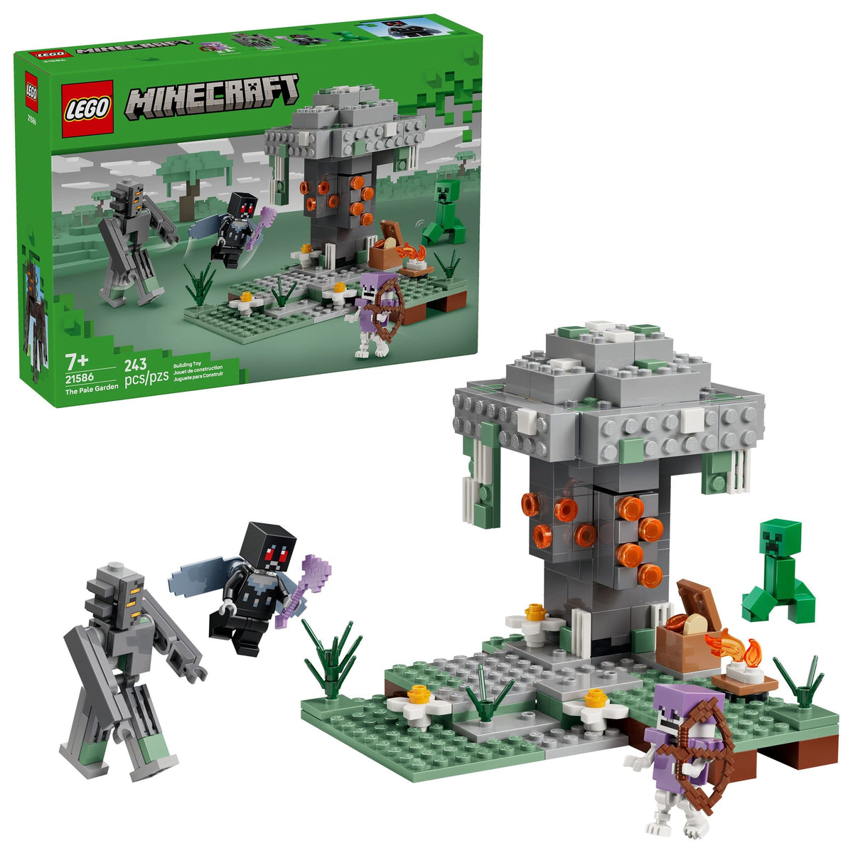 LEGO Minecraft The Pale Garden Building Set - 21586, 243-pcs, Ages 7+