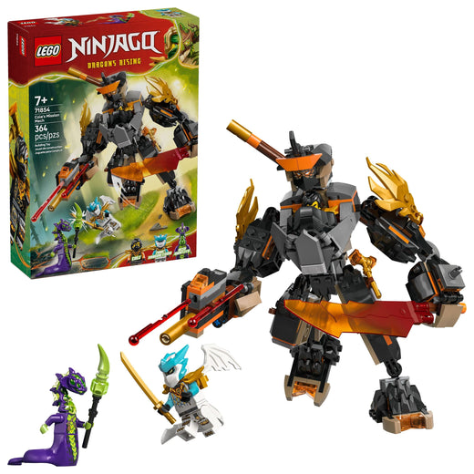LEGO Ninjago Cole’s Mission Mech & Dragon Zane - 71854, 364-pcs, Ages 7+
