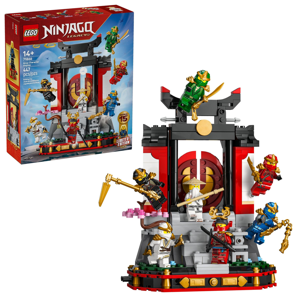 LEGO Ninjago Ninja Character Display 15th Anniversary - 71866, 447-pcs, Ages 14+