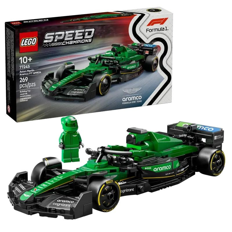 LEGO Speed Champions Aston Martin Aramco AMR24 F1 Race Car - 77245, 269-pcs, Ages 10+