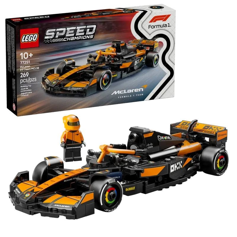 LEGO Speed Champions McLaren F1 Team MCL38 Race Car - 77251, 269-pcs, Ages 10+