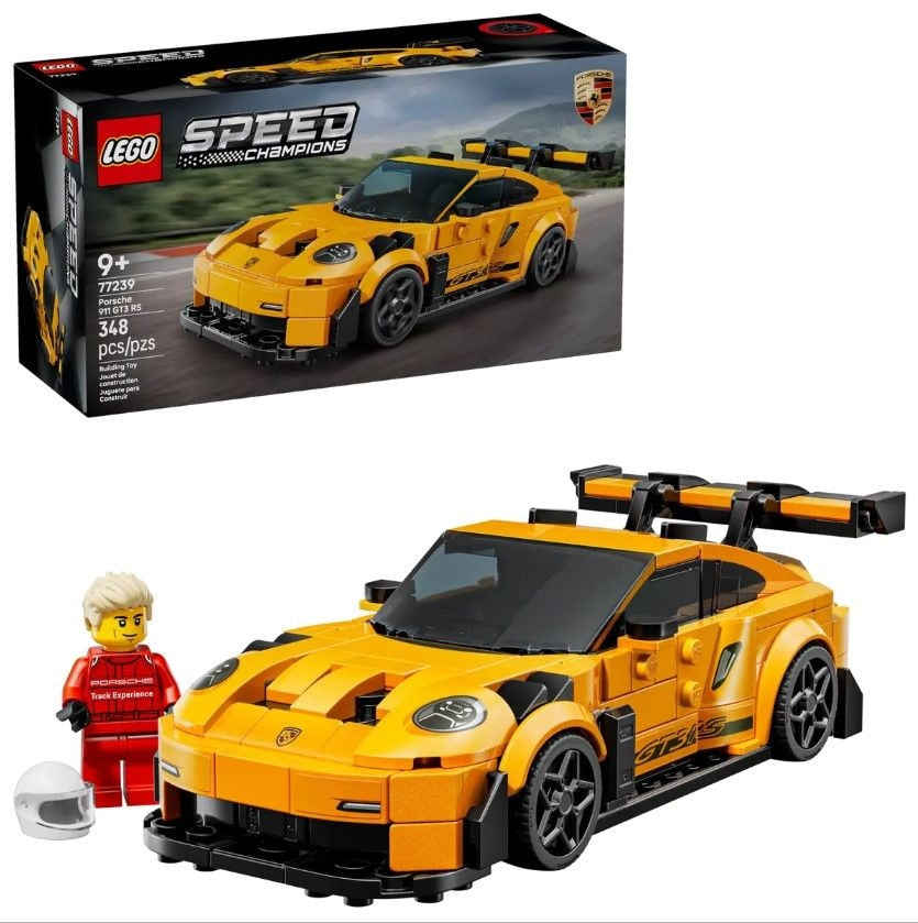 LEGO Speed Champions Porsche 911 GT3 RS Super Car - 77239, 348-pcs, Ages 9+