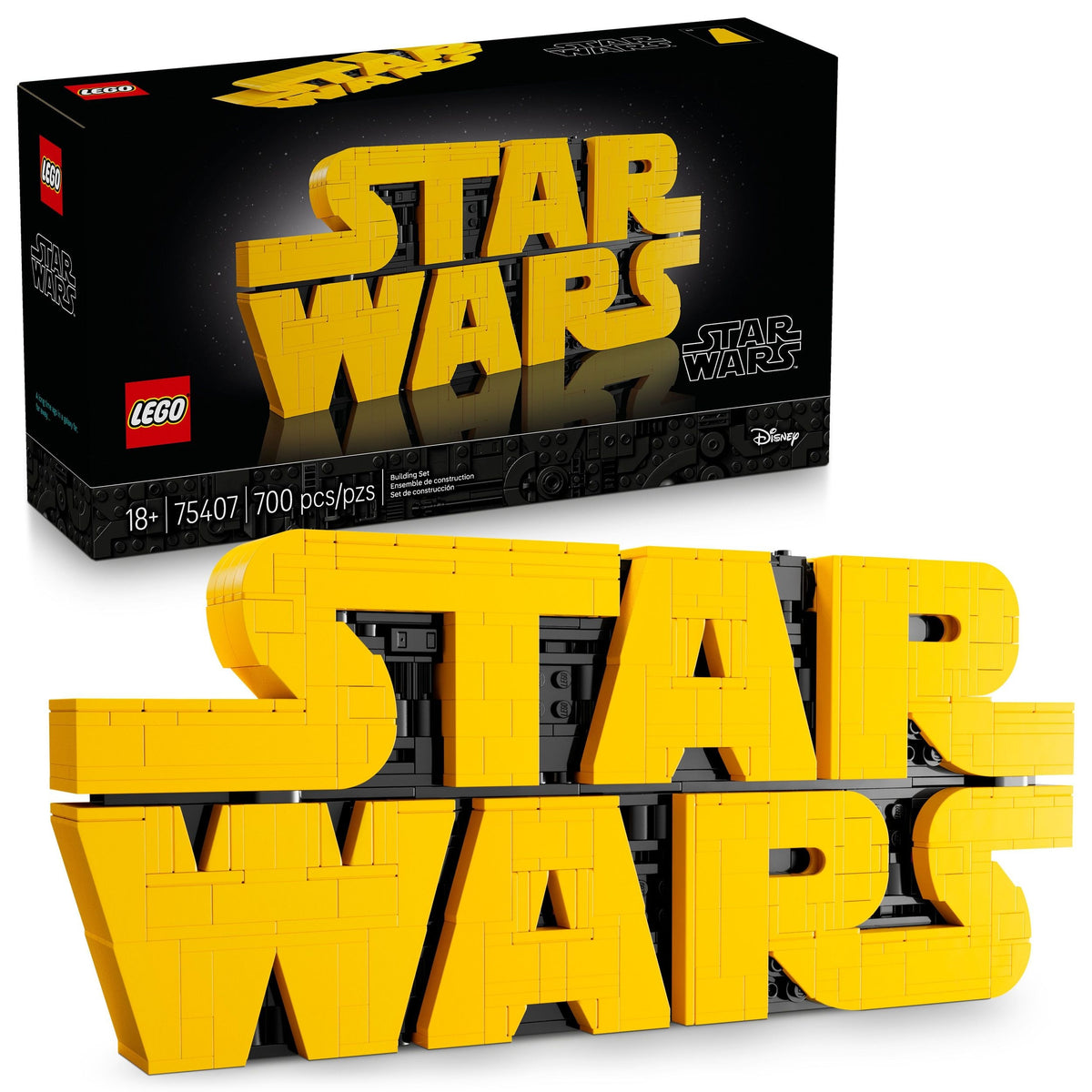 LEGO Star Wars Brick-Built Star Wars Logo - 75407, 700-pcs, Ages 18+
