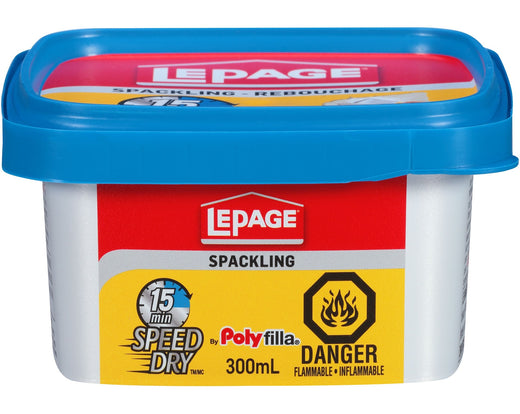 LePage Polyfilla 15-Minute Speed Dry Spackling, Wall Hole/Crack Repair Filler, 300-mL