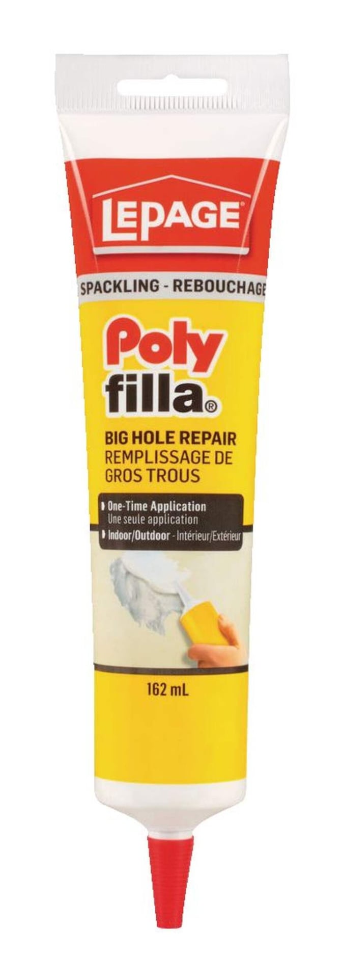 LePage Polyfilla Big Hole Repair Spackling, Hole & Crack Filler, Indoor/Outdoor Use, Assorted Sizes