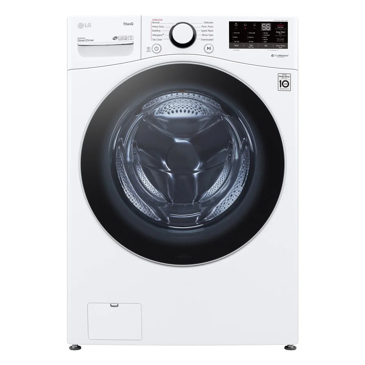 LG 5.2 cu ft. White Front Load Steam Washer with ThinQ Technology and Wi-Fi Enabled product image 1