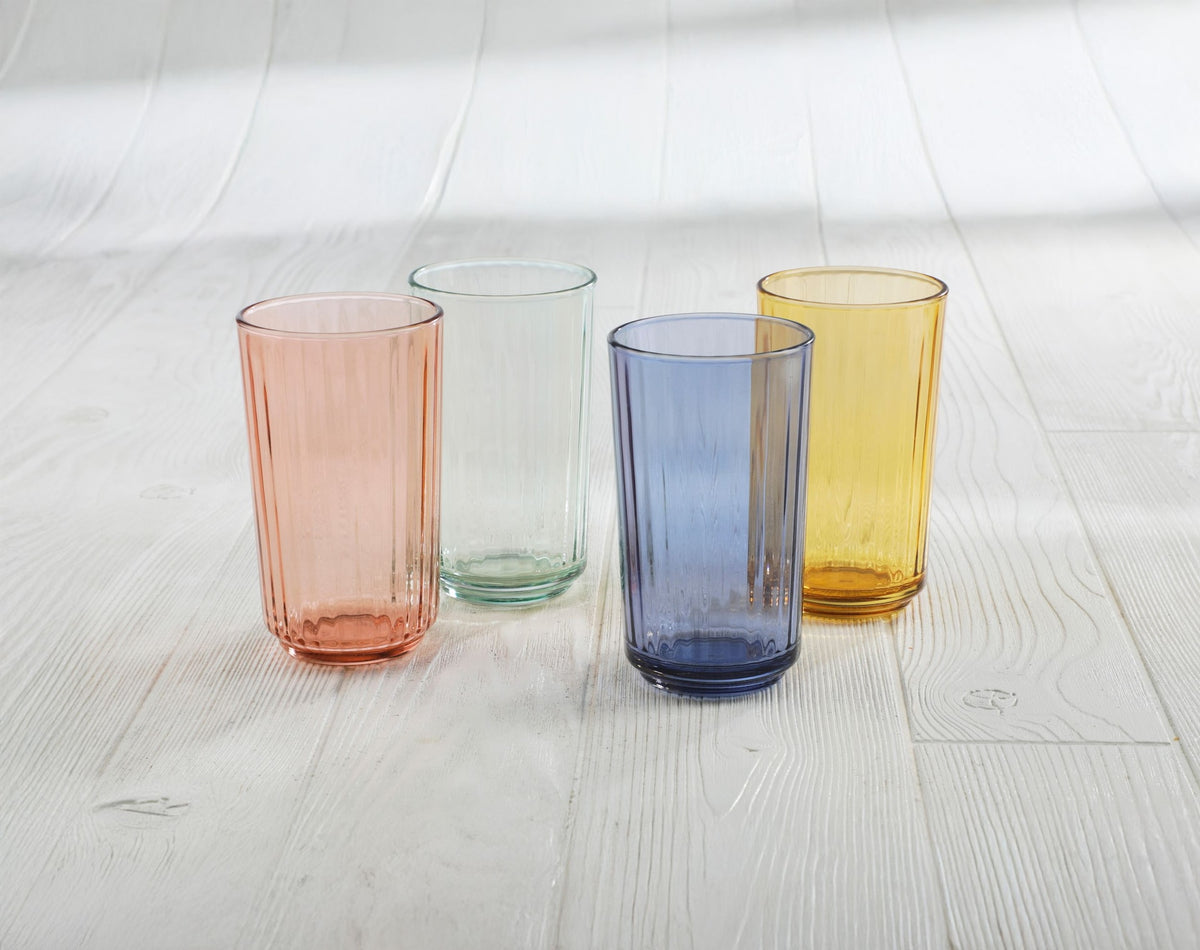 LIBBEY Panello Mixed Colour Highball Glass Set, 4-pk