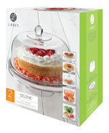 Libbey Selene 6-in-1 Server Cake Stand with Dome image 2