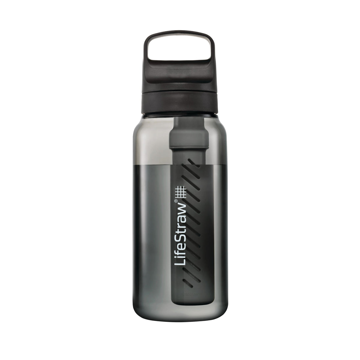 LifeStraw GO Series Water Bottle, 1-L, Black